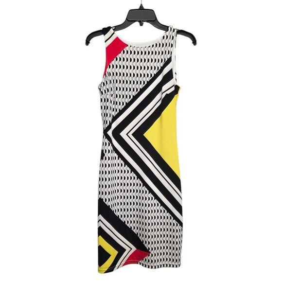 Joseph Ribkoff Bold Chevron Sleeveless Sheath Dress 2 - Picture 1 of 3